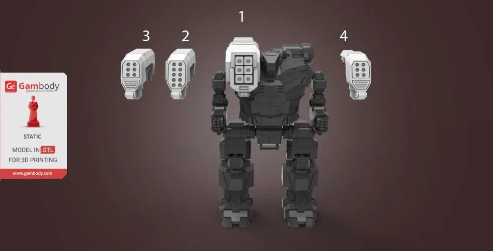 Hunchback BattleMech — BattleTech 3D model