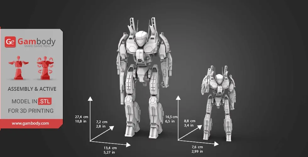 Phoenix Hawk BattleMech — BattleTech 3D model