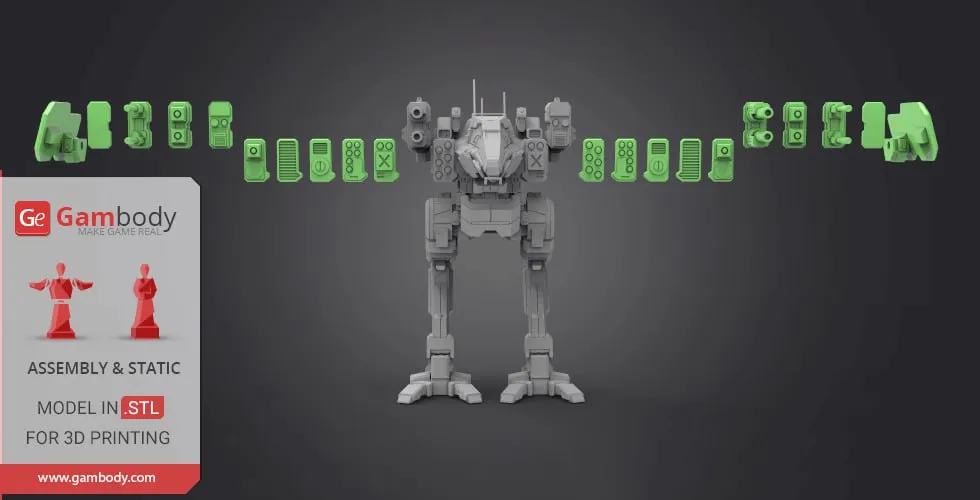 Raven BattleMech — BattleTech 3D model