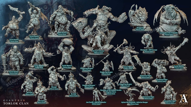 Giantkin Torlok Clan Bundle — Original Fantasy 3D model