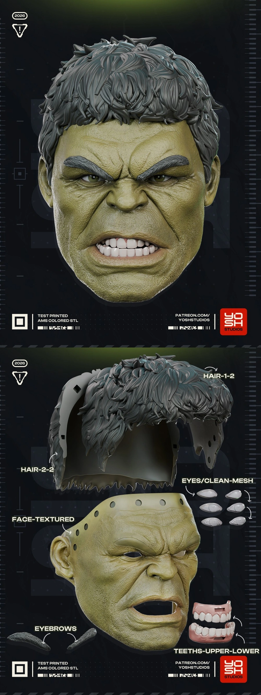 Hulk Brand New Day Helmet — Marvel 3D model