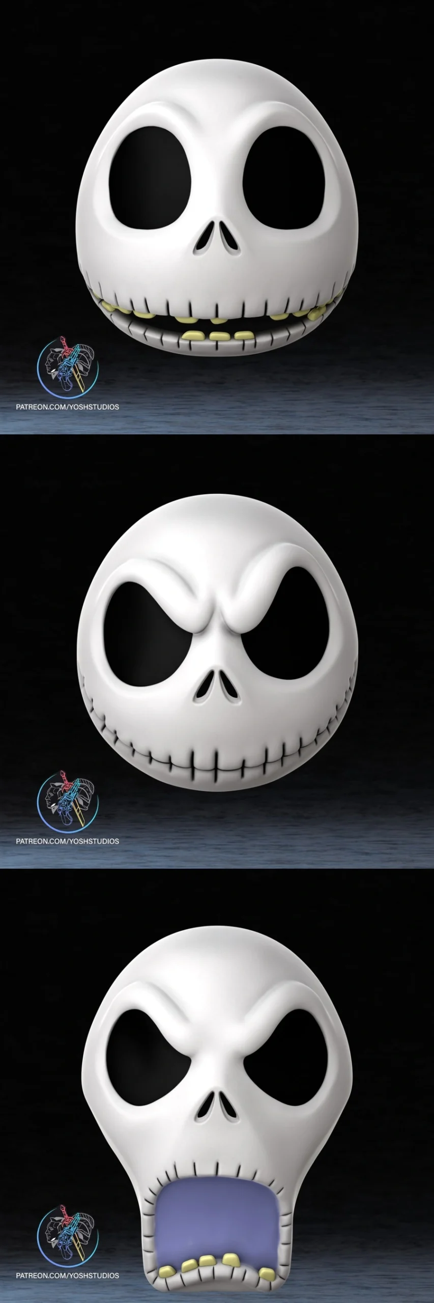 Jack Skellington Mask — The Nightmare Before Christmas 3D model