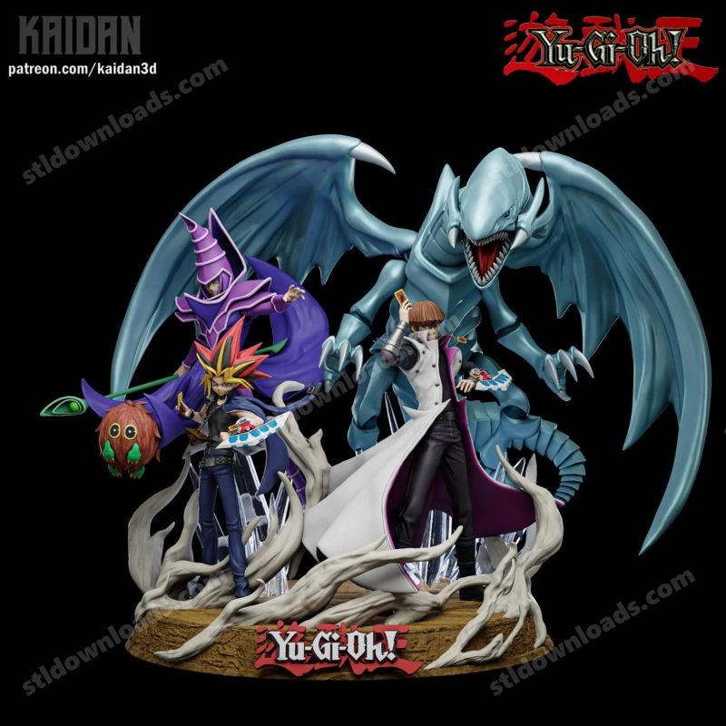 Yugi Muto and Seto Kaiba — Yu-Gi-Oh! 3D model