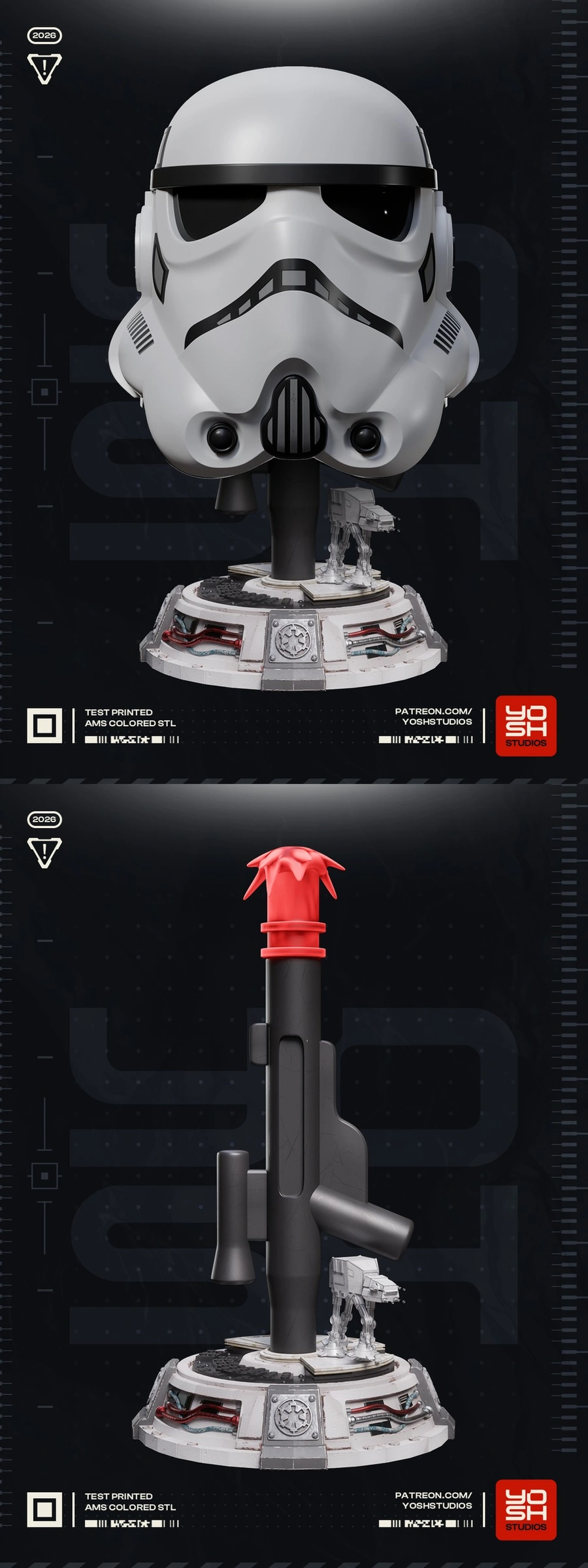 Lego Stormtrooper Helmet Stand — Star Wars 3D model