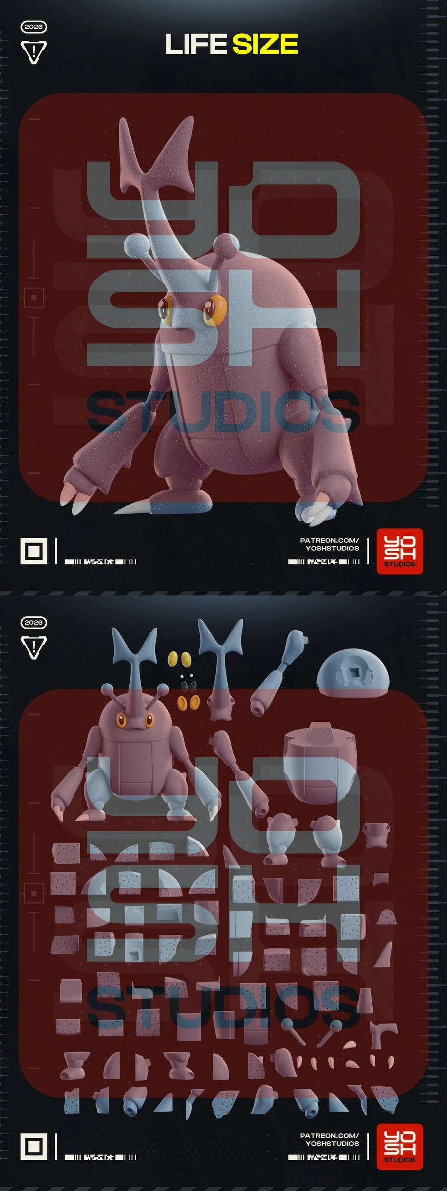Heracross Life-Size Figure — Pokémon 3D model