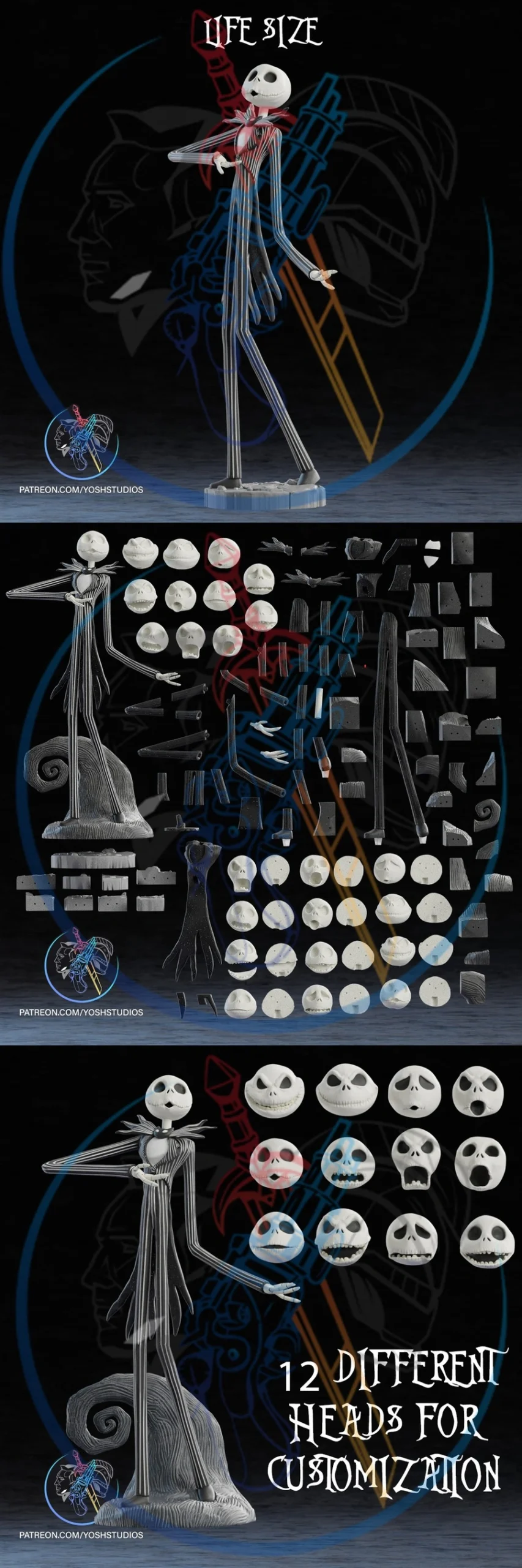 Jack Skellington Life-Size Figure — The Nightmare Before Christmas 3D model