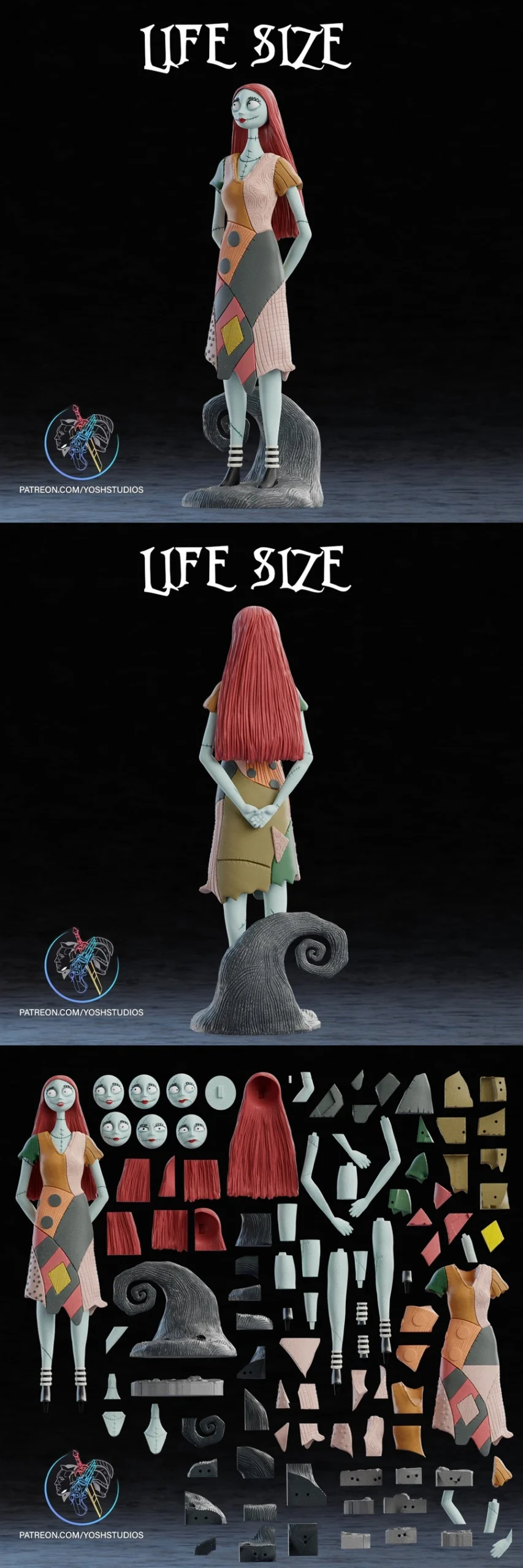 Sally Life-Size Figure — The Nightmare Before Christmas 3D model