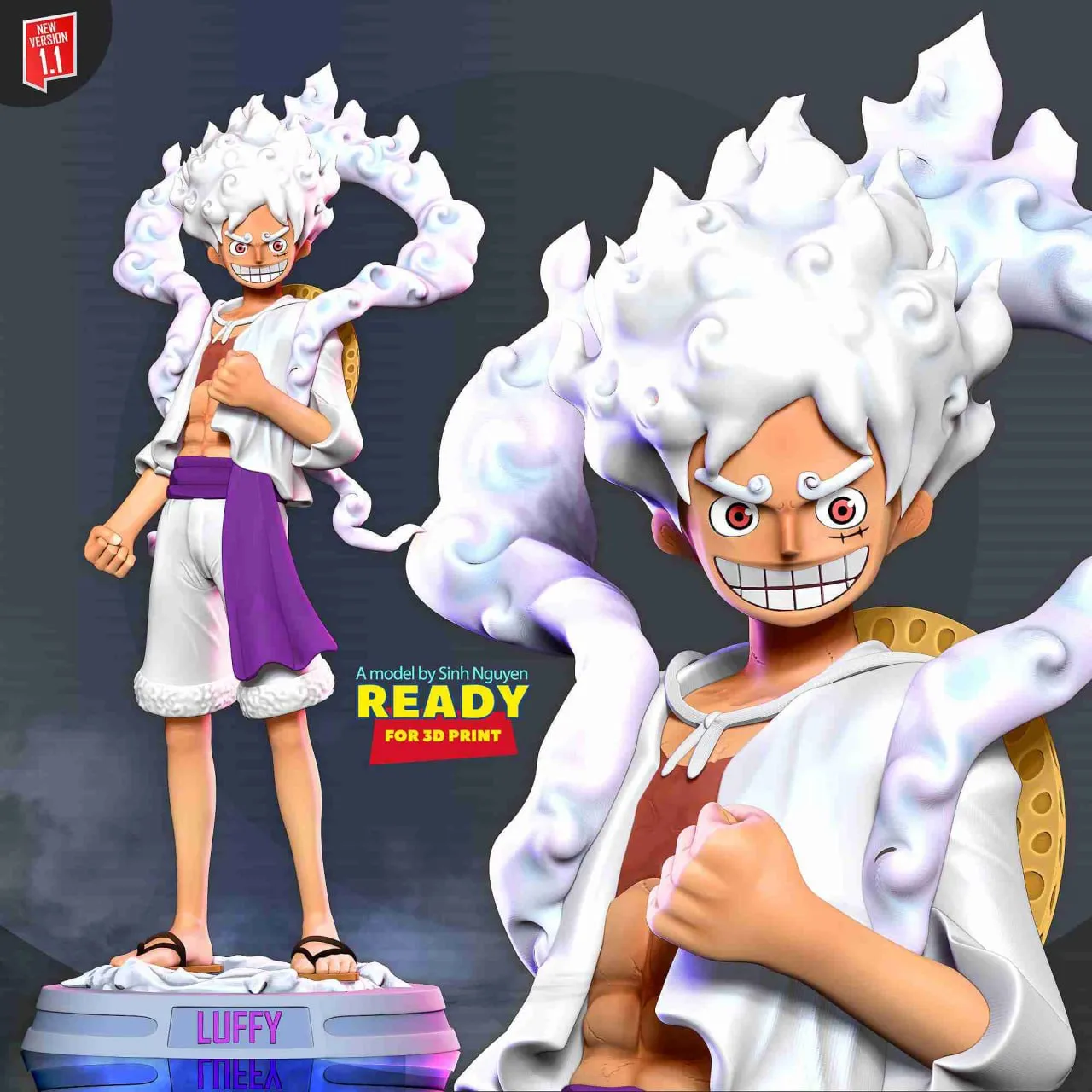 Luffy Gear 5 — One Piece 3D model
