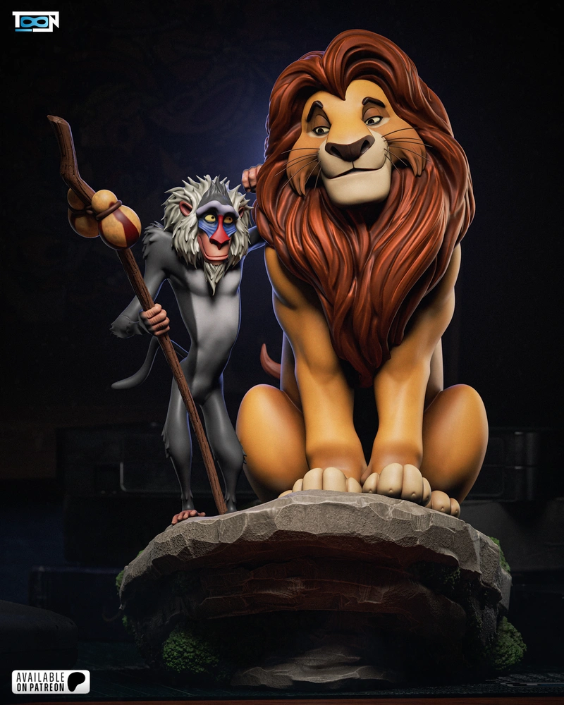 Mufasa and Rafiki — The Lion King 3D model