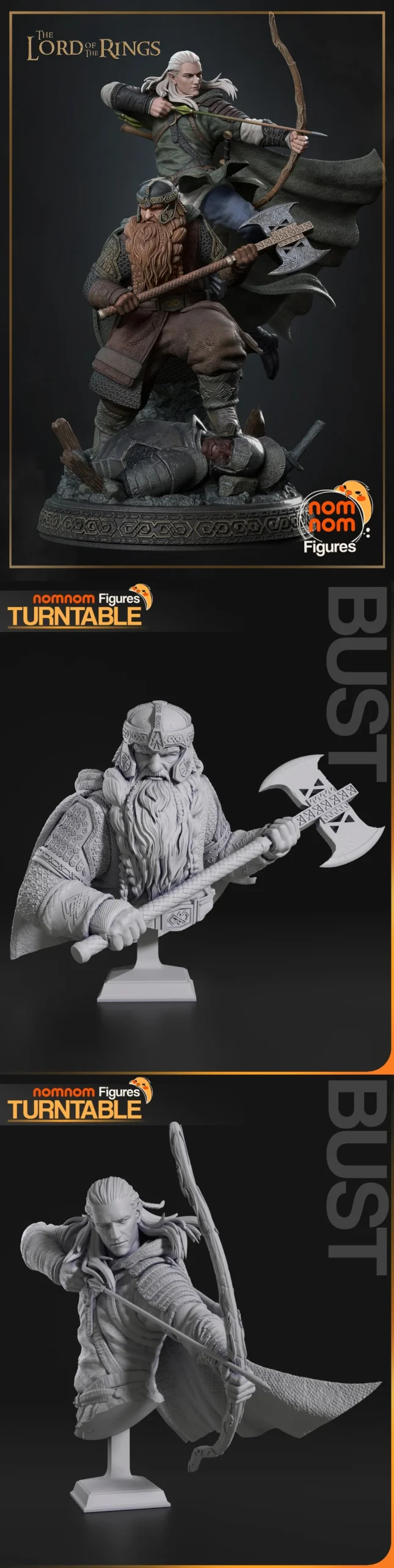 Gimli and Legolas — The Lord of the Rings 3D model