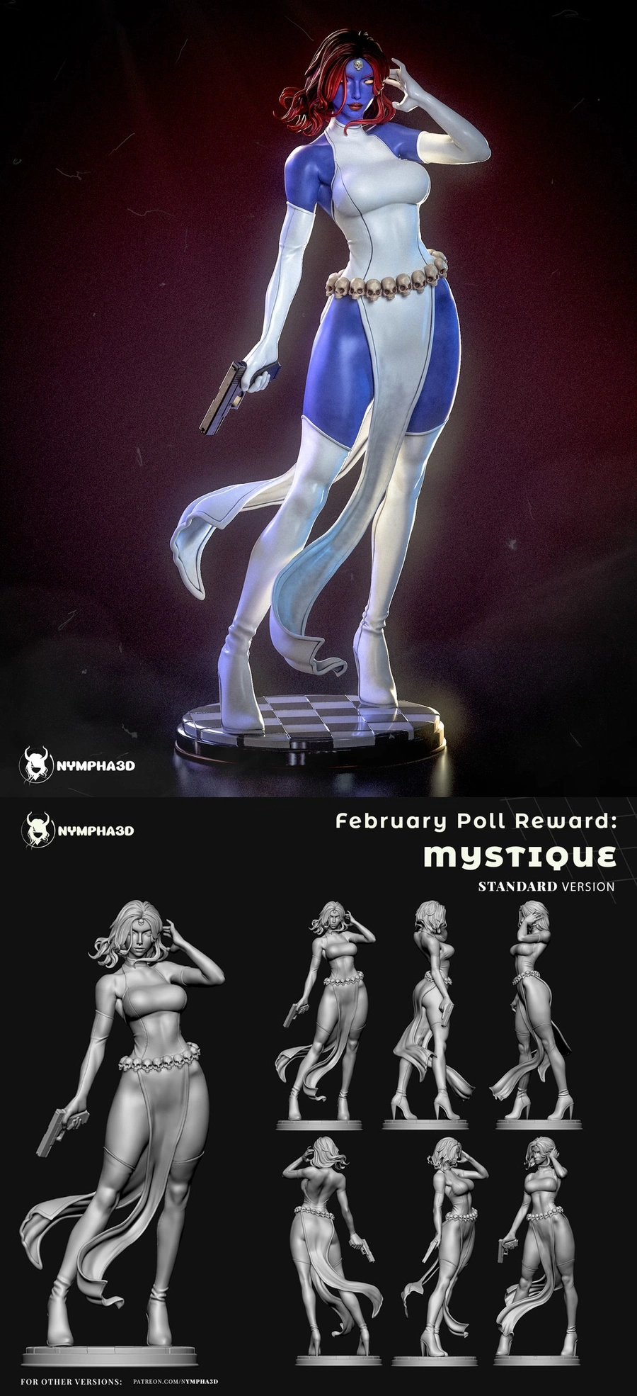 Nympha Mystique — Marvel 3D model