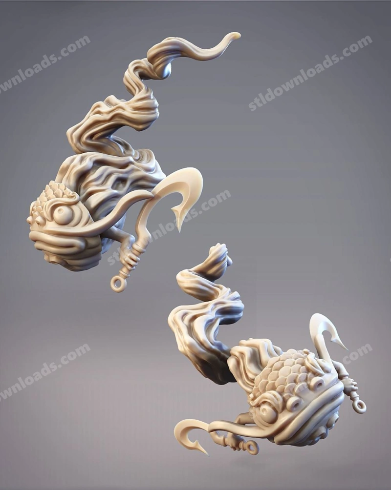Onibi Koi Mask — Japanese Folklore 3D model