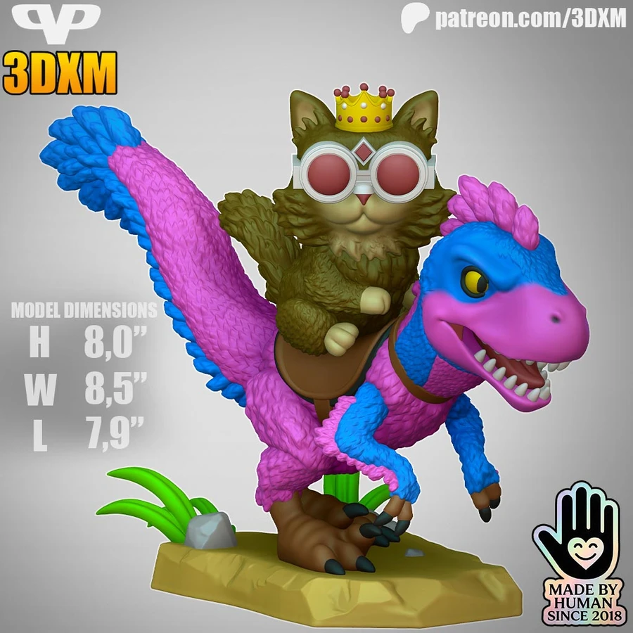 Princess Donut and Mongo Chibi — Dungeon Crawler Carl 3D model