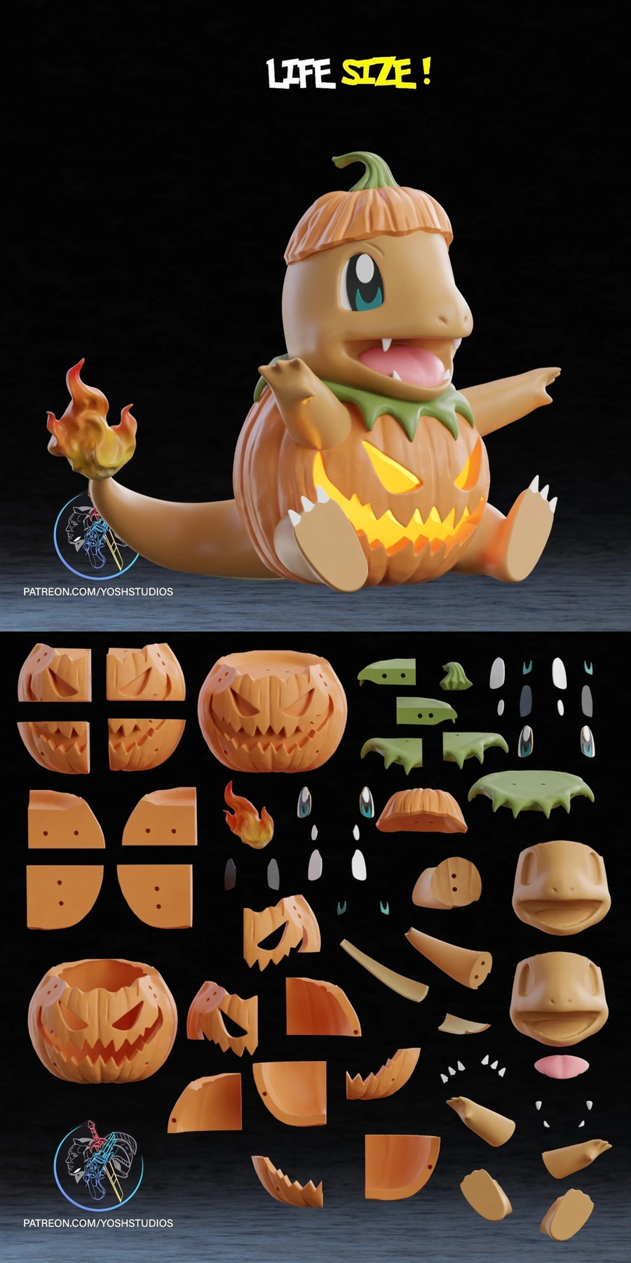 Pumpkin Charmander — Pokémon 3D model