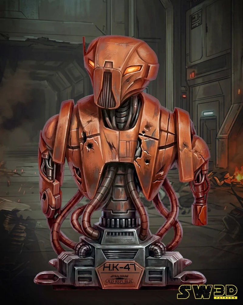HK-47 Droid Bust — Star Wars 3D model