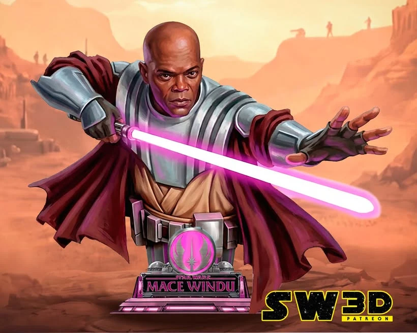Mace Windu Bust — Star Wars 3D model