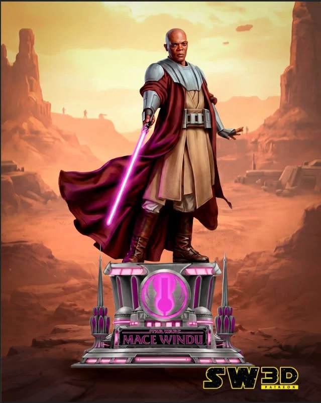 Mace Windu Sculpture — Star Wars 3D model