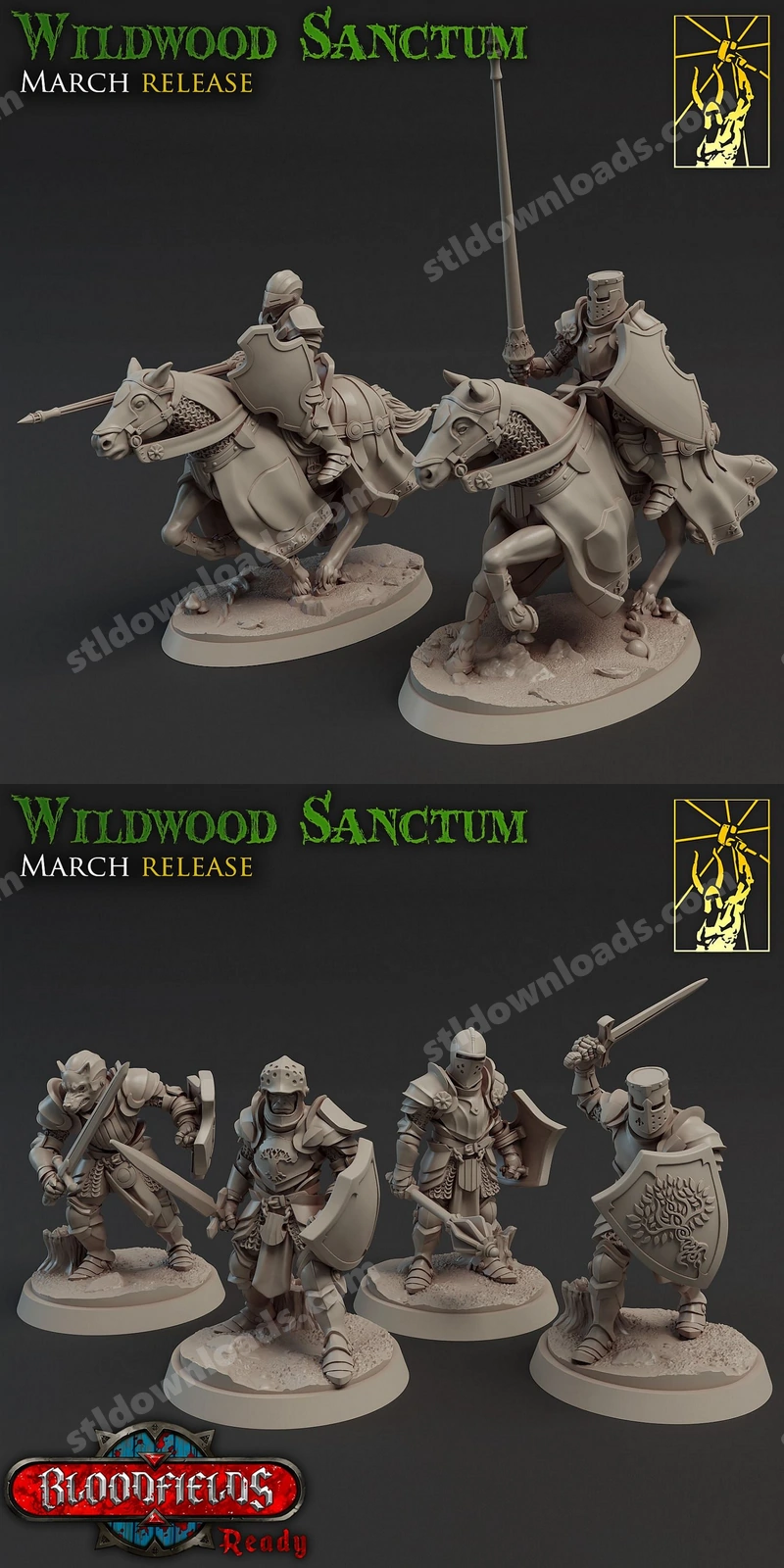 Sanctum Crusaders and Lancers — Original Fantasy 3D model