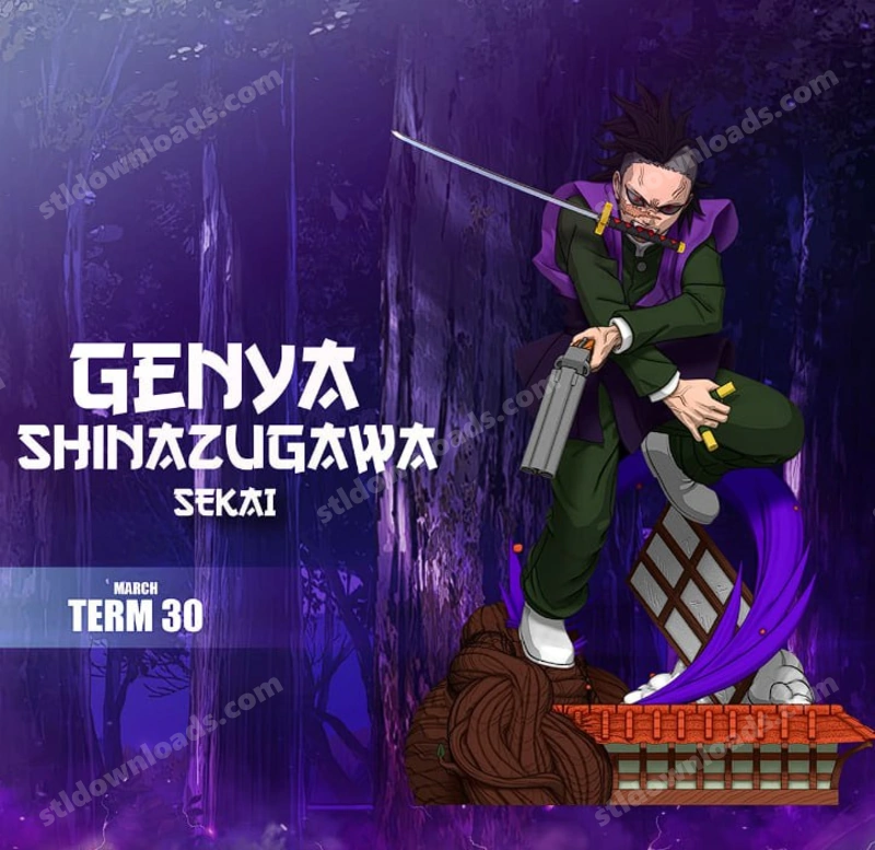Genya Sculpture — Demon Slayer 3D model