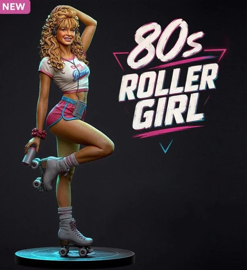 80s Roller Girl — Original Character 3D model