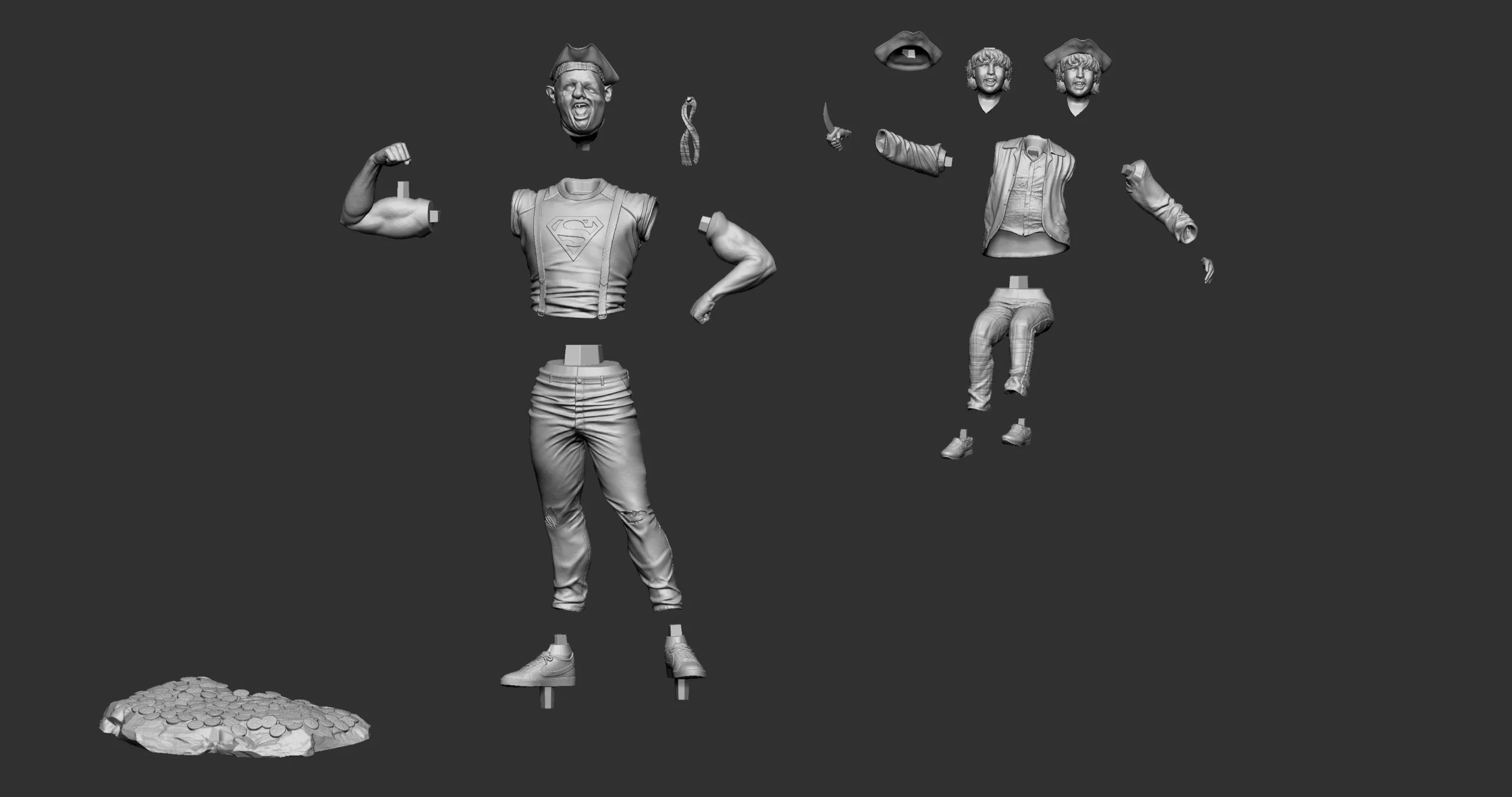 Chunk and Sloth — The Goonies 3D model