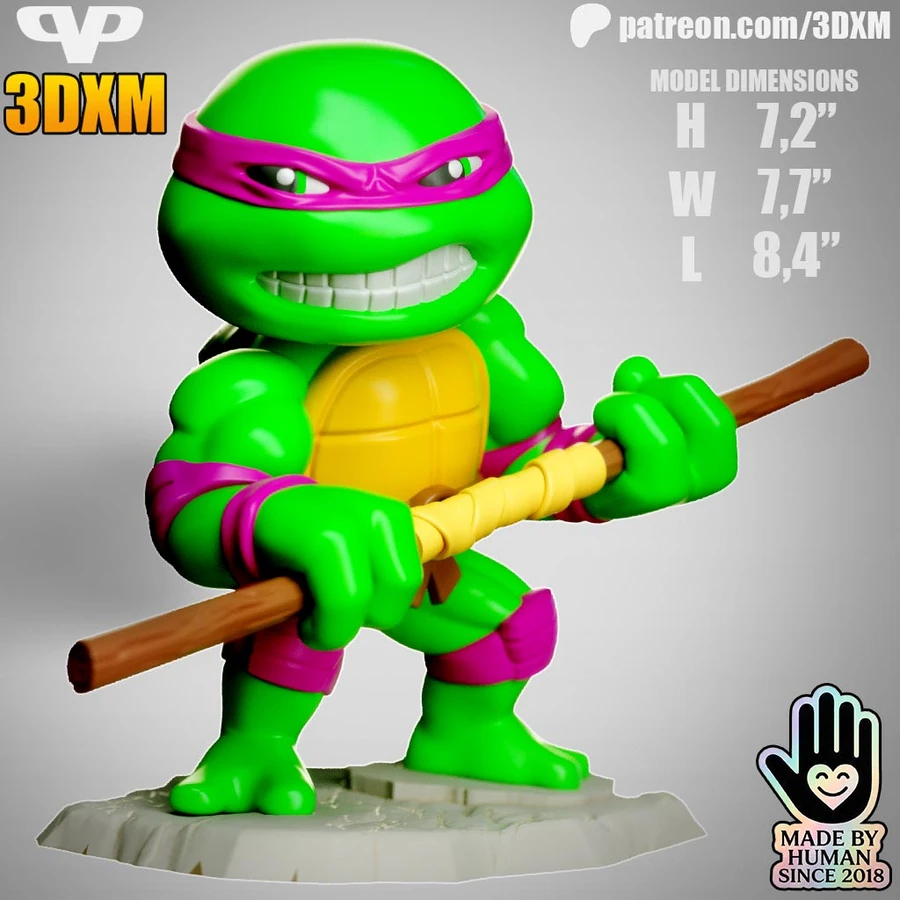 Donatello Chibi — Teenage Mutant Ninja Turtles 3D model