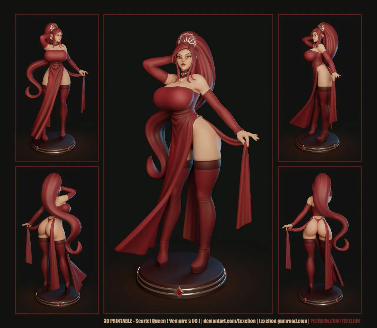 Scarlet Queen — Original Character 3D model