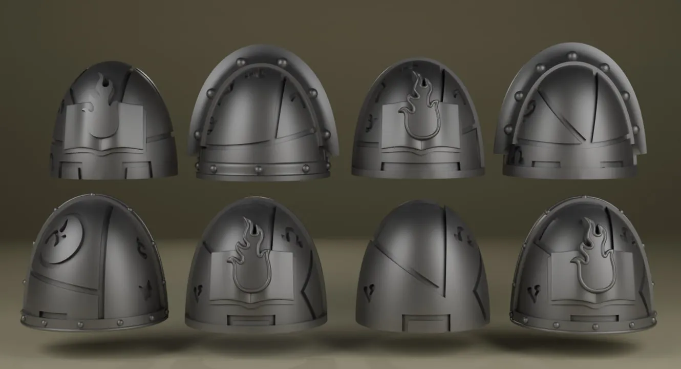 Chaos Shoulder Pauldrons — Warhammer 40,000 3D model