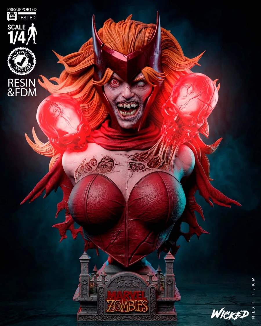 Wicked Wanda Zombie Portrait Bust — Original Character 3D model