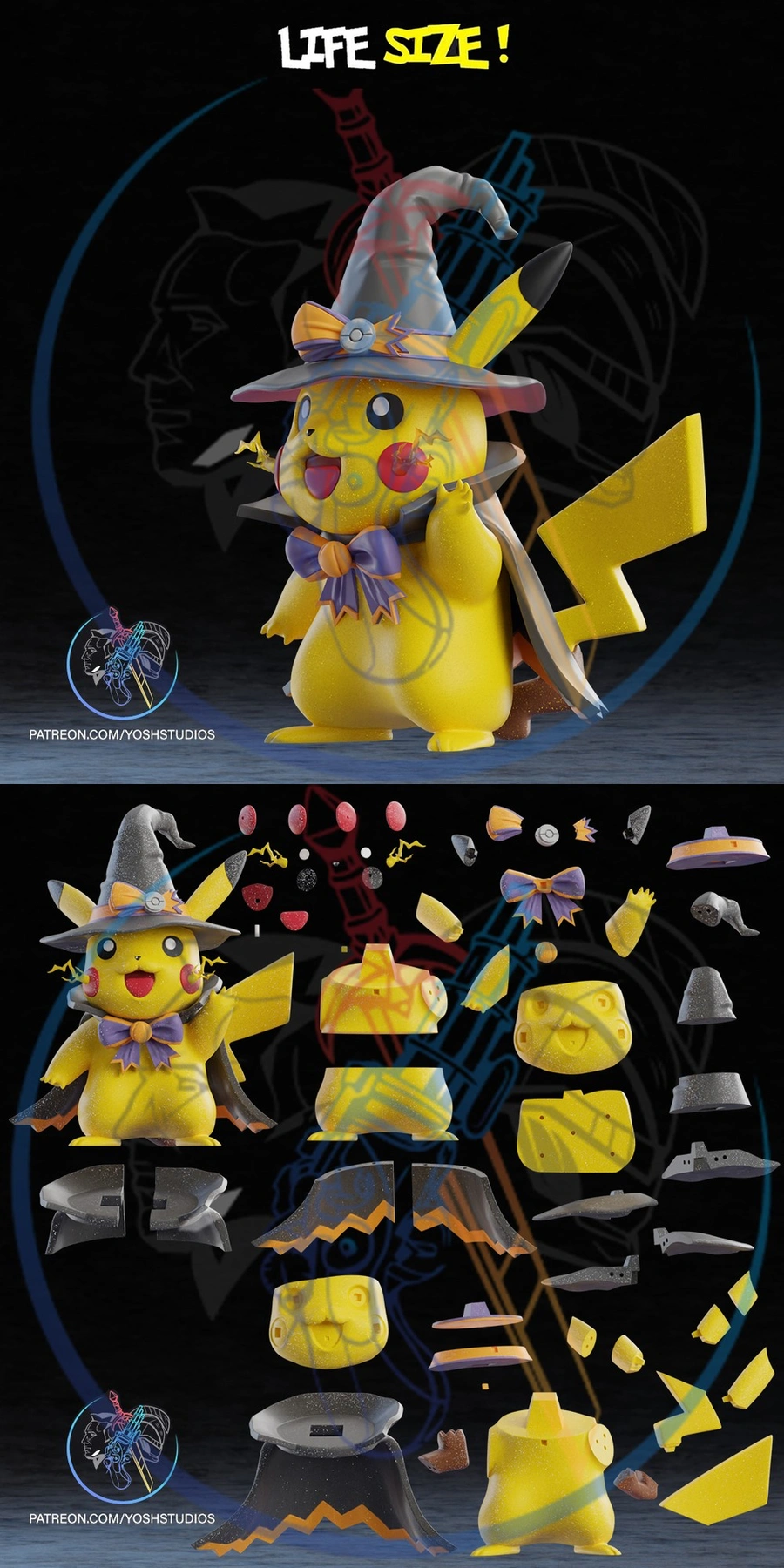 Wizard Pikachu Statue — Pokémon 3D model