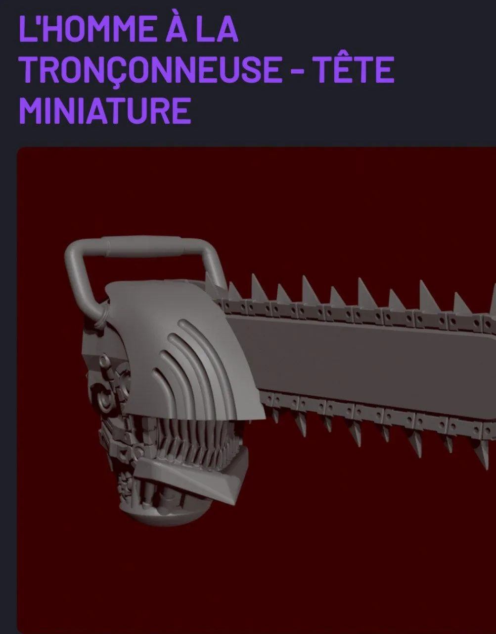 Chainsaw Man Miniature Head — Chainsaw Man 3D model