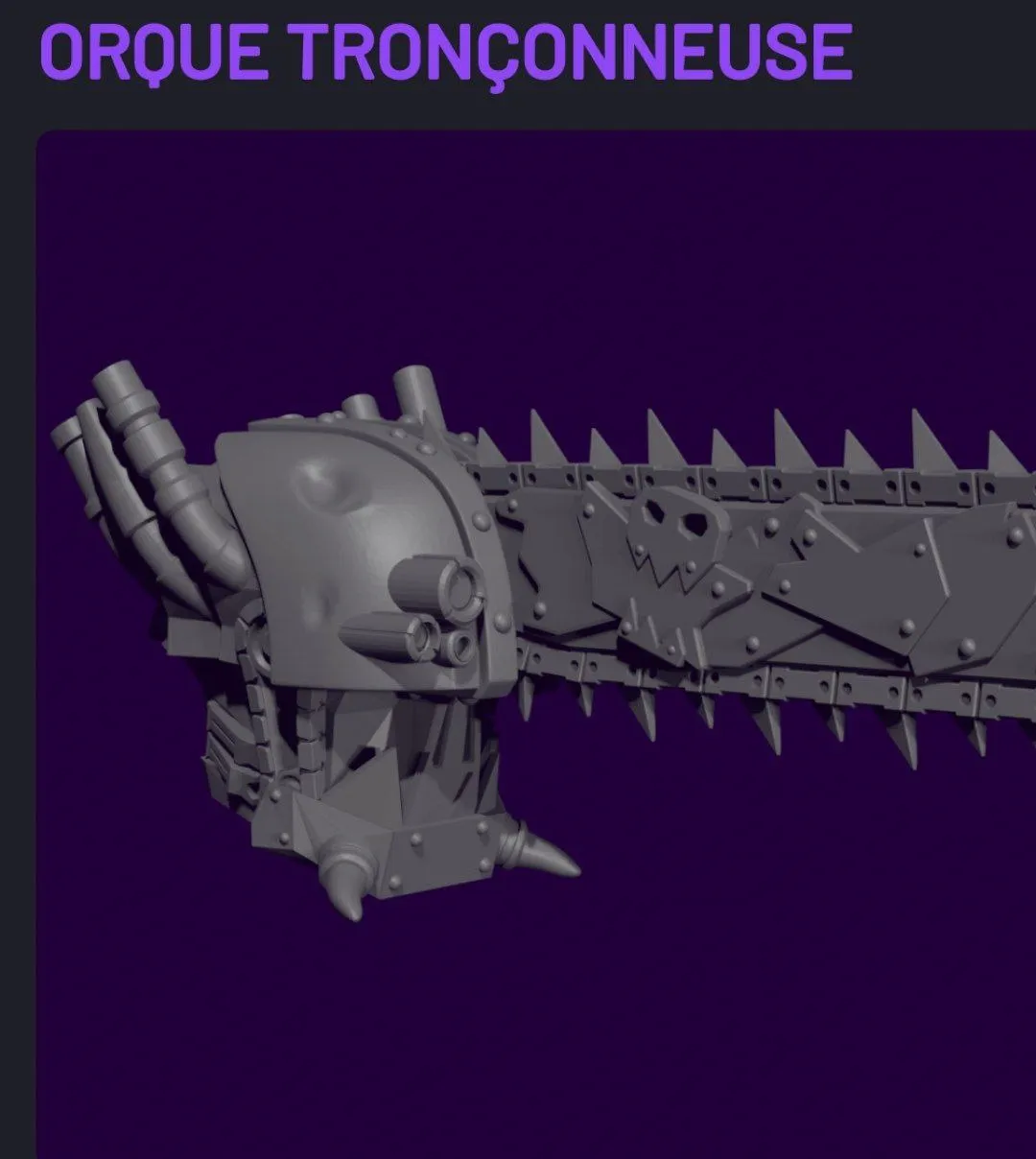 Chainsaw Ork — Warhammer 40,000 3D model