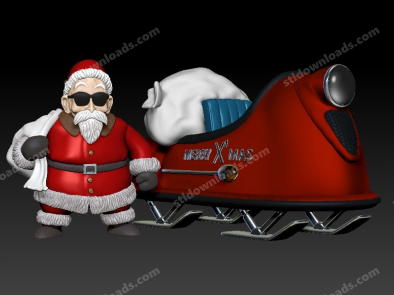 Santa Claus Master Roshi — Dragon Ball 3D model